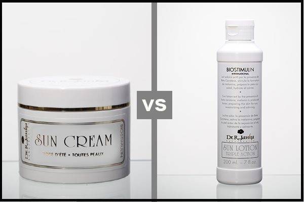 lot de crème spécial soleil, préparer sa peau, la protéger, beau bronzage